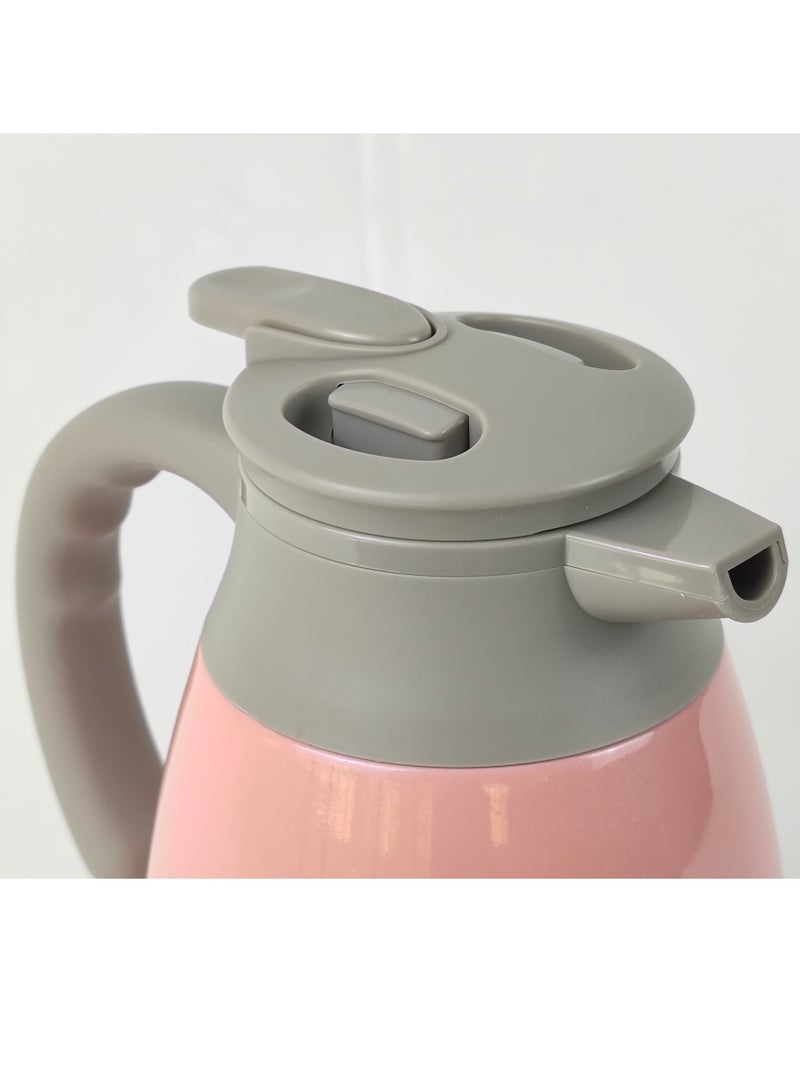 اتش تي اتش وعاء منزلي ترمس إبريق قهوة جدار مزدوج محكم الغلق قارورة فراغ الشاي دورق الاحتفاظ بالحرارة ترمس معزول حراريًا للقهوة والشاي والماء الساخن 1.5 لتر/2 لتر/2.5 لتر - Image 3