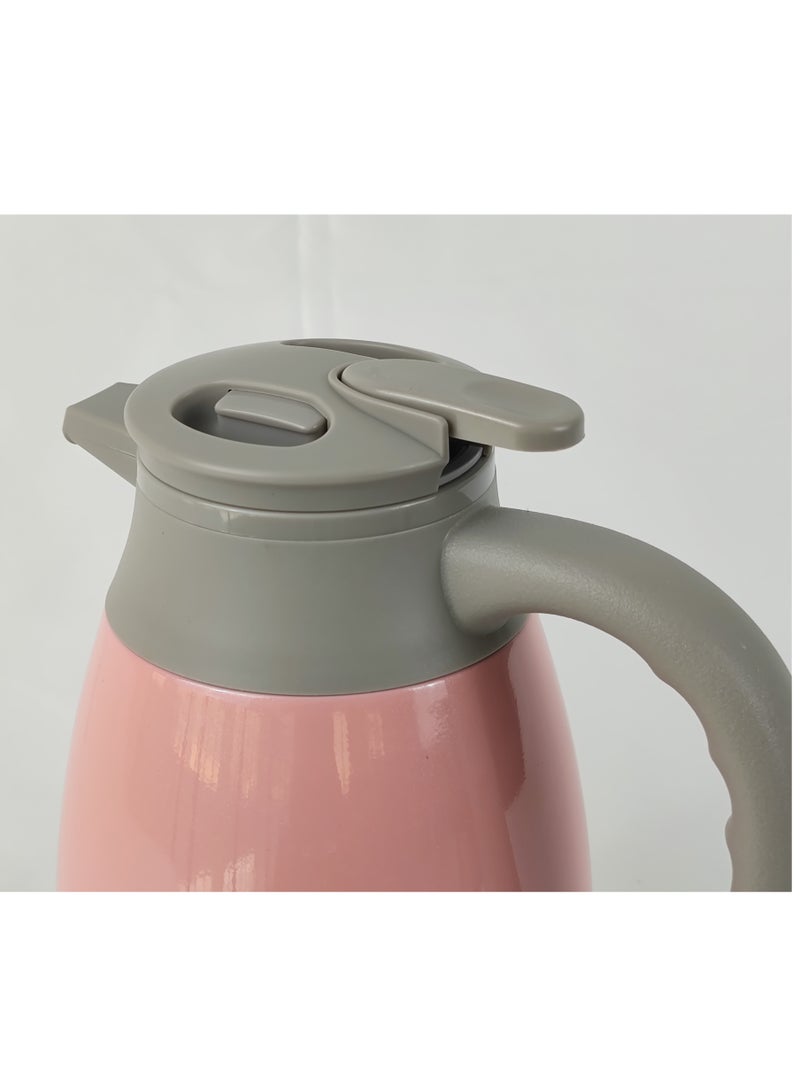 اتش تي اتش وعاء منزلي ترمس إبريق قهوة جدار مزدوج محكم الغلق قارورة فراغ الشاي دورق الاحتفاظ بالحرارة ترمس معزول حراريًا للقهوة والشاي والماء الساخن 1.5 لتر/2 لتر/2.5 لتر - Image 4