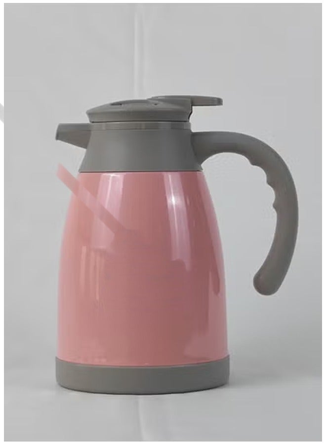 اتش تي اتش وعاء منزلي ترمس إبريق قهوة جدار مزدوج محكم الغلق قارورة فراغ الشاي دورق الاحتفاظ بالحرارة ترمس معزول حراريًا للقهوة والشاي والماء الساخن 1.5 لتر/2 لتر/2.5 لتر - Image 1