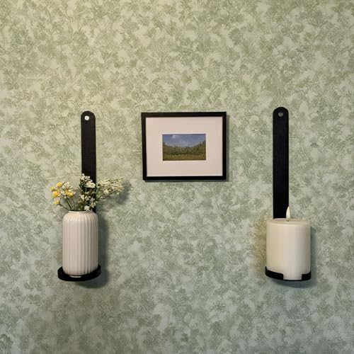 AimtoHome Black Wall Candle Sconces Set of 2 Cast Iron Wall Mounted Candle Holders MultiPurpose Farmhouse Minimalist Modern Decor for Living Room Hallway - Image 3