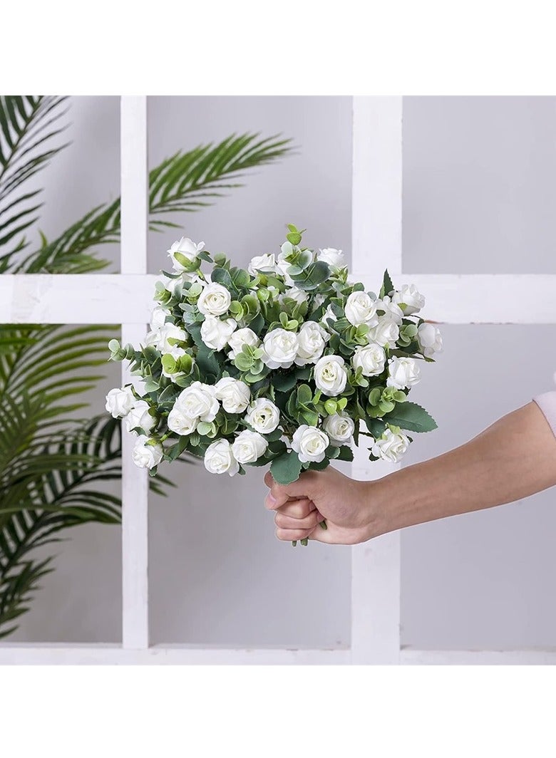 AROAQ Artificial Rose Flowers, Elegant Artificial Flowers Bouquet, Real Looking Silk Roses With Stems For Diy Wedding Bouquets Centerpieces Party Home Decorations And Outdoors Orange - Image 2