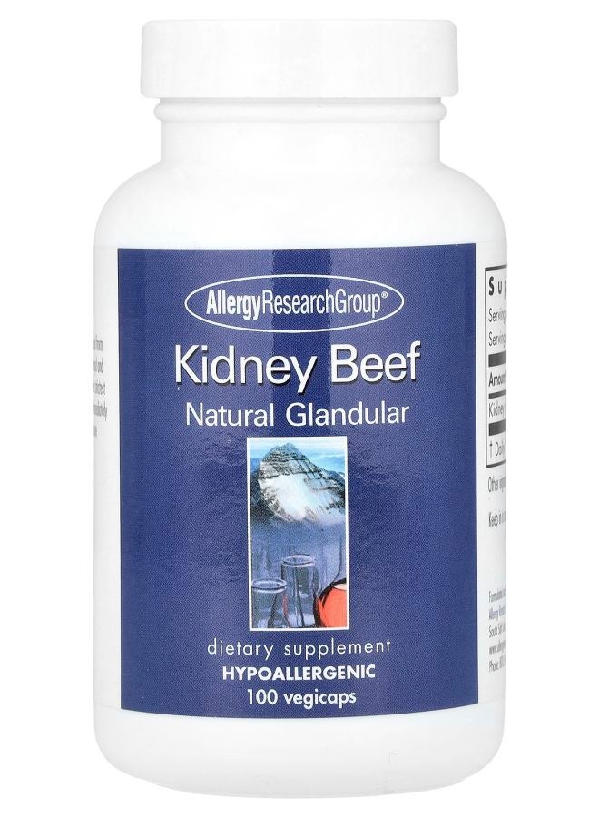 Allergy Research Group Kidney Beef Natural Glandular 100 Vegicaps