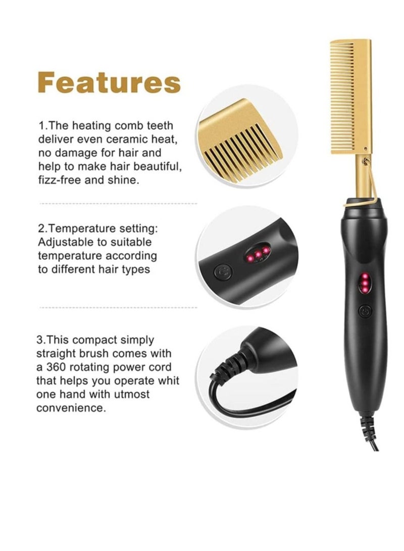 ELTRAZONE Hair Straightener Flat Irons Straightening Brush Hot Heating Comb Hair Straight Styler Corrugation Curling Iron Hair Curler Comb - Image 3