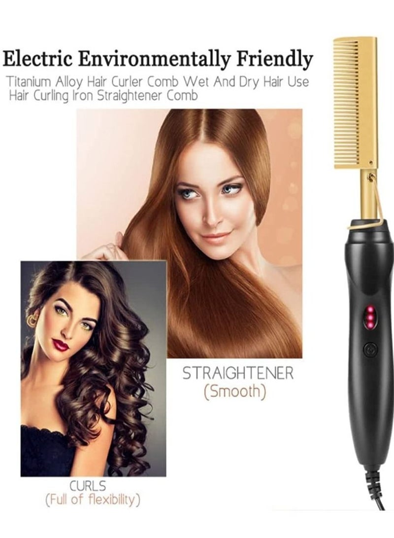 ELTRAZONE Hair Straightener Flat Irons Straightening Brush Hot Heating Comb Hair Straight Styler Corrugation Curling Iron Hair Curler Comb - Image 4