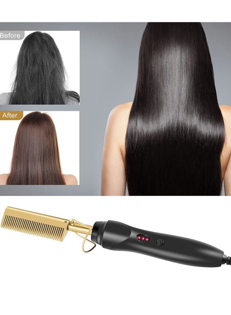 ELTRAZONE Hair Straightener Flat Irons Straightening Brush Hot Heating Comb Hair Straight Styler Corrugation Curling Iron Hair Curler Comb - Image 5