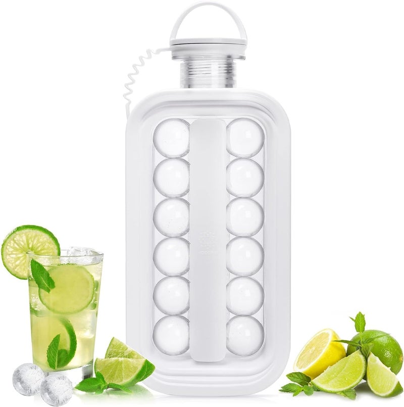 JETVEEK 2 in 1 Ice Ball Maker Kettle Kitchen Bar Gadgets Creative Ice Cube Mold MultiFunction Container Pot Portable Ice Maker for Whiskey Hockey Champagne Juice Coffee Multicolor - Image 1