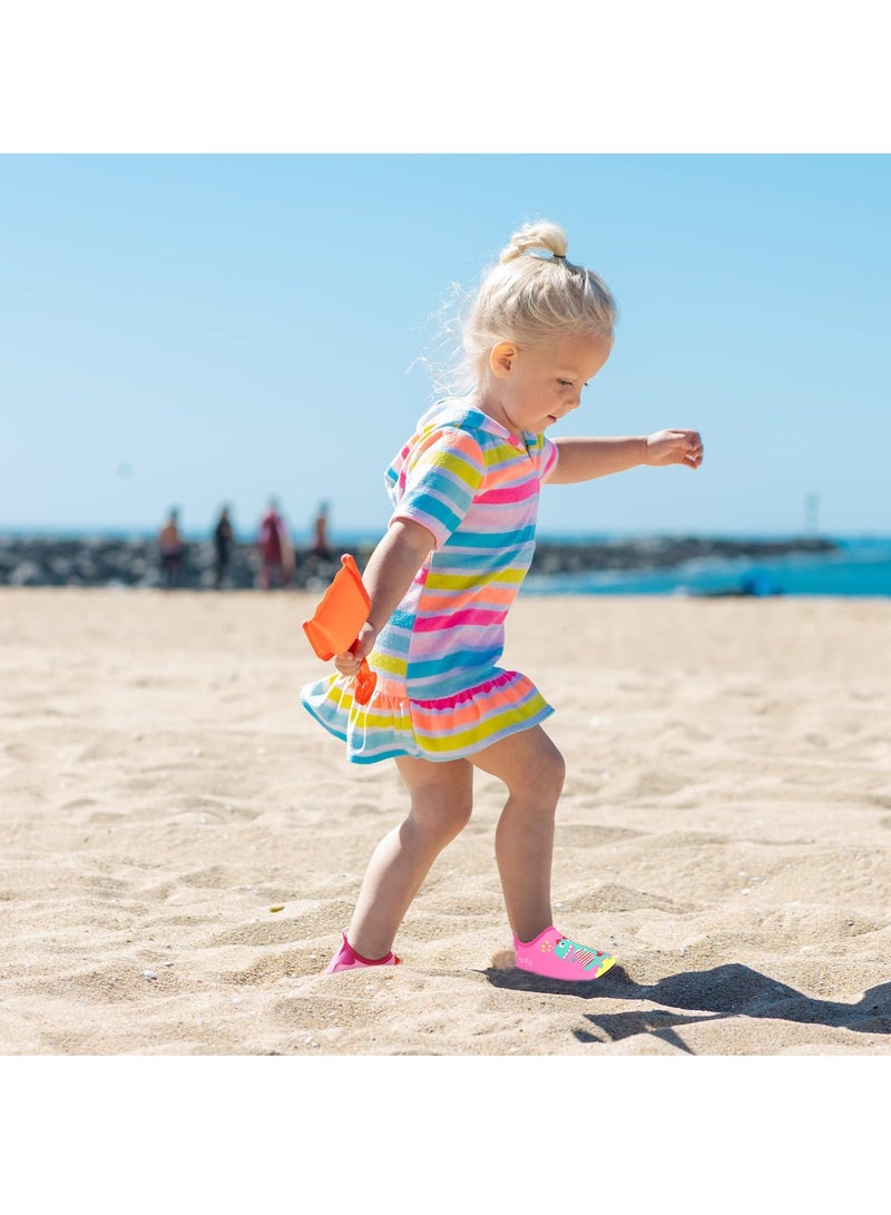 Generic Water Shoes for Kid Outdoor Quick Dry Barefoot Aqua Socks Beach Shoes for Sport Beach Swim Surf Lightweight Toddler Little Girl Boy (Pink)  - Image 3