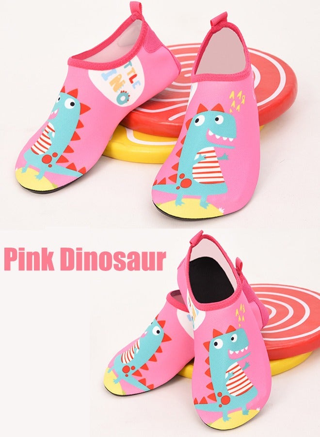 Generic Water Shoes for Kid Outdoor Quick Dry Barefoot Aqua Socks Beach Shoes for Sport Beach Swim Surf Lightweight Toddler Little Girl Boy (Pink)  - Image 5