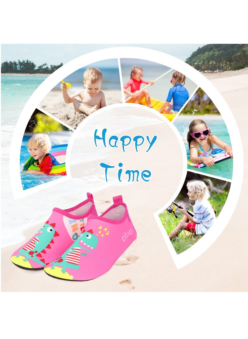 Generic Water Shoes for Kid Outdoor Quick Dry Barefoot Aqua Socks Beach Shoes for Sport Beach Swim Surf Lightweight Toddler Little Girl Boy (Pink)  - Image 4
