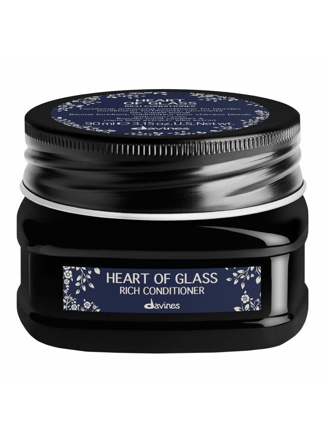 Davines Heart of Glass Rich Conditioner for Blonde Care, 3.15 oz. - Image 1