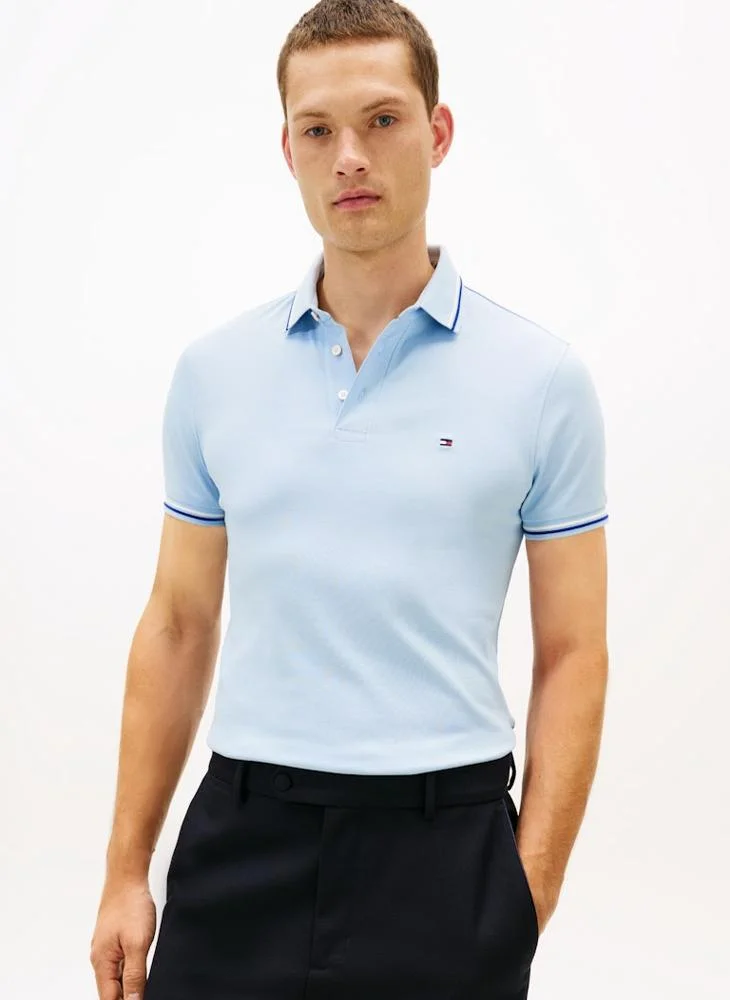 Slim Fit Tipped Pique Polo Shirt