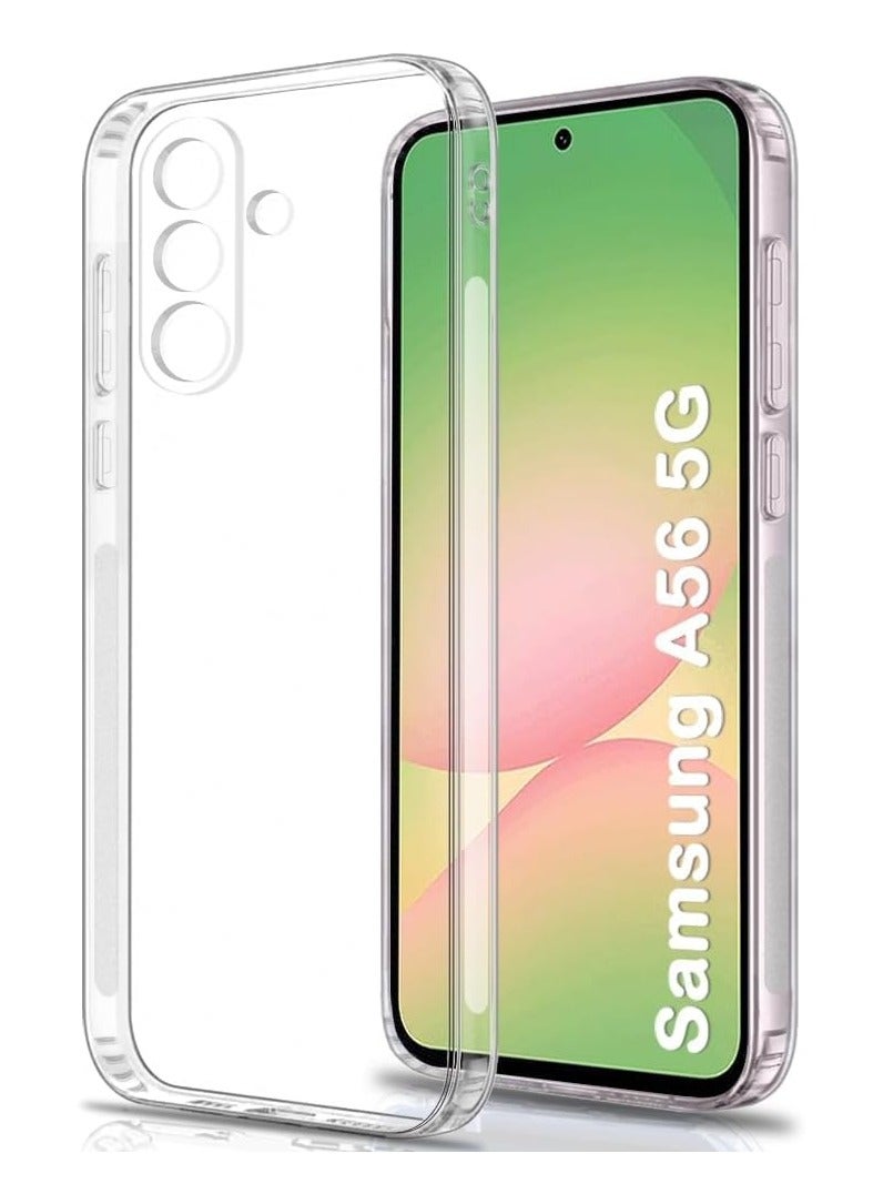 INEIX Samsung Galaxy A56 Clear Case Soft Flexible Silicone TPU Shockproof Transparent Rubber Back Cover Compatible for Samsung Galaxy A56 Clear - Image 1