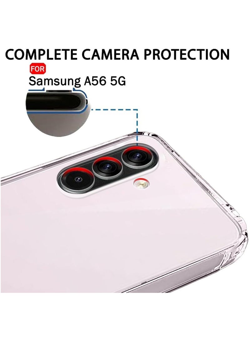 INEIX Samsung Galaxy A56 Clear Case Soft Flexible Silicone TPU Shockproof Transparent Rubber Back Cover Compatible for Samsung Galaxy A56 Clear - Image 3