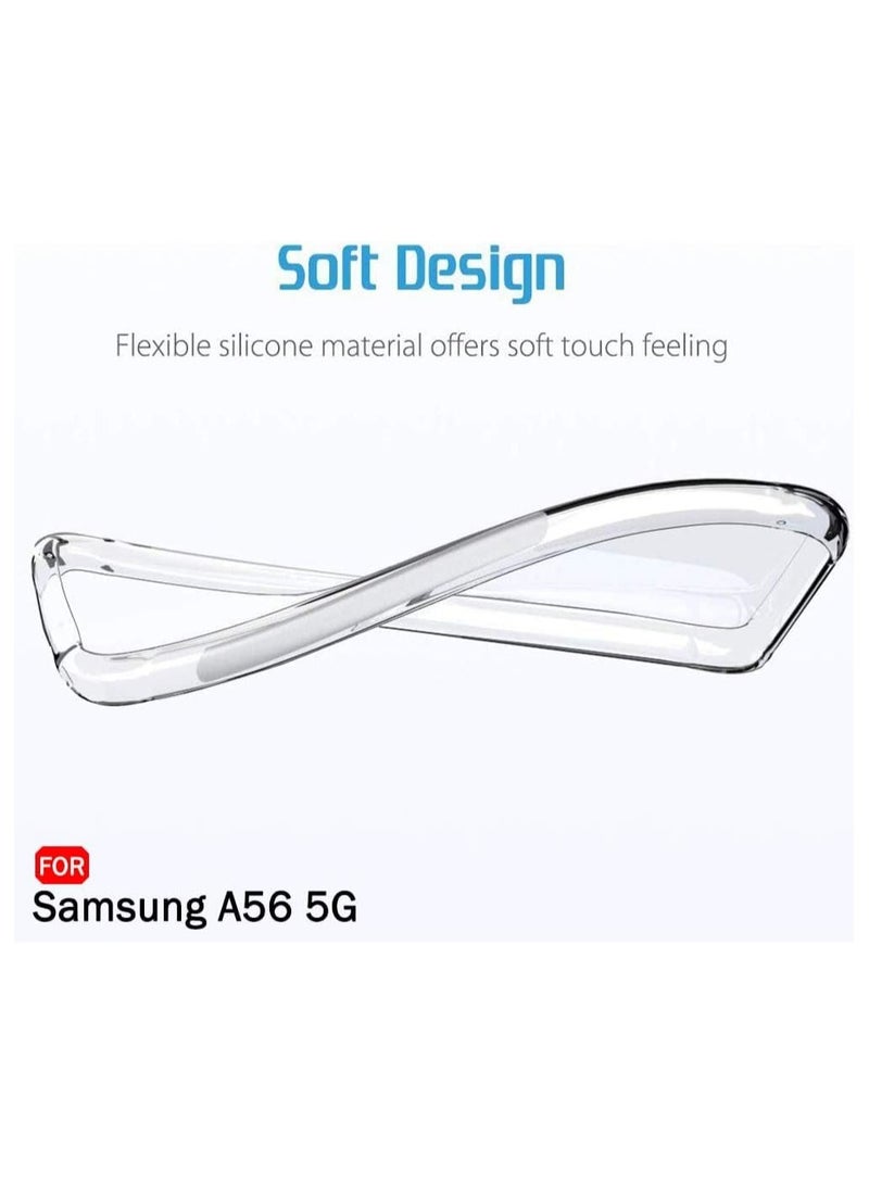 INEIX Samsung Galaxy A56 Clear Case Soft Flexible Silicone TPU Shockproof Transparent Rubber Back Cover Compatible for Samsung Galaxy A56 Clear - Image 4