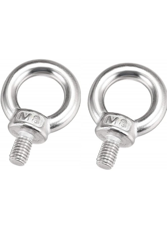 Royal Apex 2Pcs Gi Lifting Ring Eye Bolts Male Thread Screw For Lifting Equipment Binding Rope Etc 8Mm  - Image 1