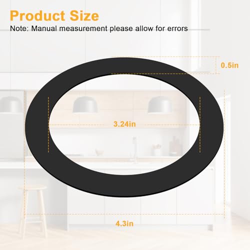 LanKstet Kitchen Sink Drain Rubber Gasket for Insinkerator,Garbage Disposal Gasket Seal Ring Replacement Kit,FLG Putty Free Sink Seals,4 pcs - Image 2