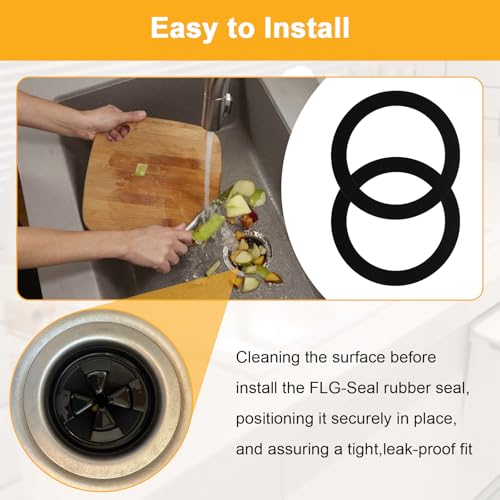 LanKstet Kitchen Sink Drain Rubber Gasket for Insinkerator,Garbage Disposal Gasket Seal Ring Replacement Kit,FLG Putty Free Sink Seals,4 pcs - Image 5