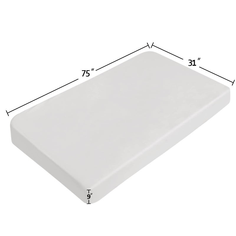 Coldwind Cot Sheets 31" x 75", Cot Size Sheet Fitted with Narrow Twin/Camp Bunk/Rvs Bunk/Guest Beds/Army Cots/Trifold Mattress, Super Soft Breathable Microfiber Bed Cover, Bottom Sheet, White - Image 3