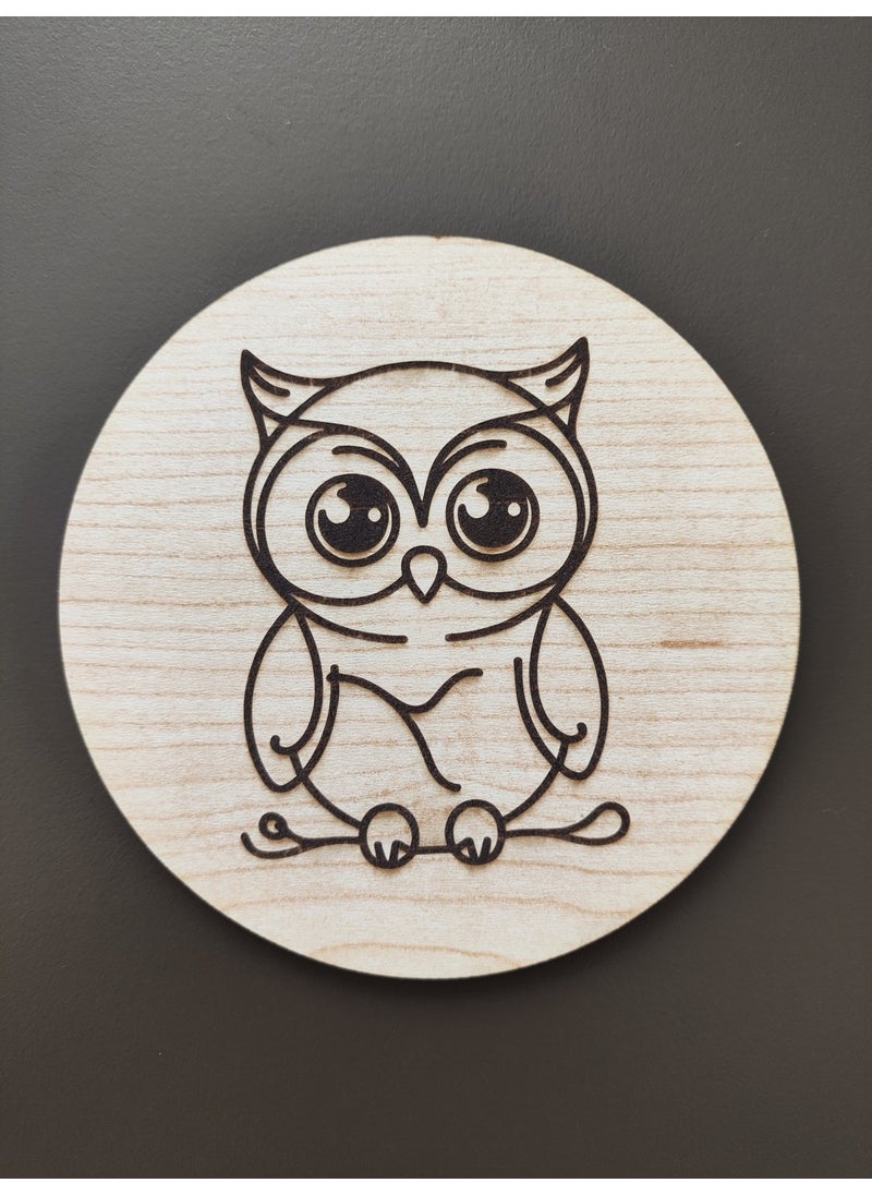 Cnr Garden 3-Piece Wooden Coaster | Animal Themed | 10CM  - Image 1