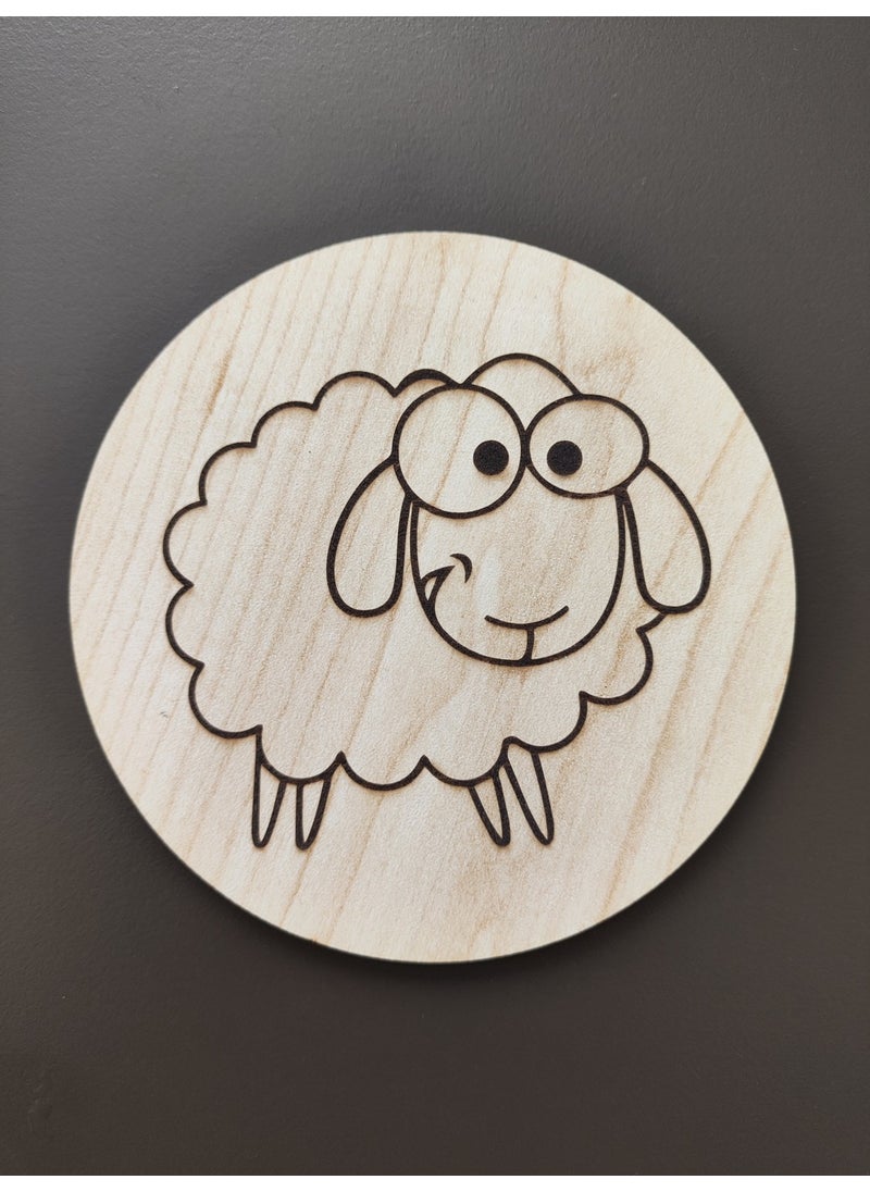 Cnr Garden 3-Piece Wooden Coaster | Animal Themed | 10CM  - Image 2