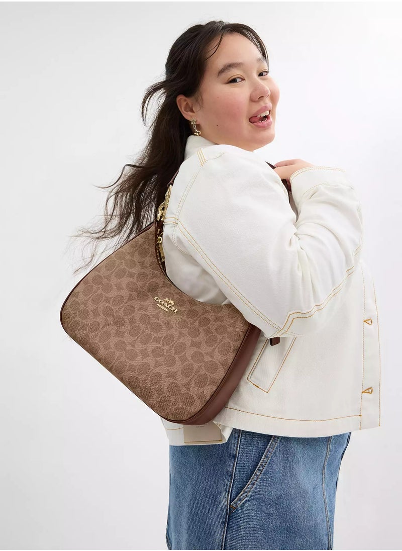 coachoutlet - Coach Teri Hobo Bag In Signature Canvas - Image 1