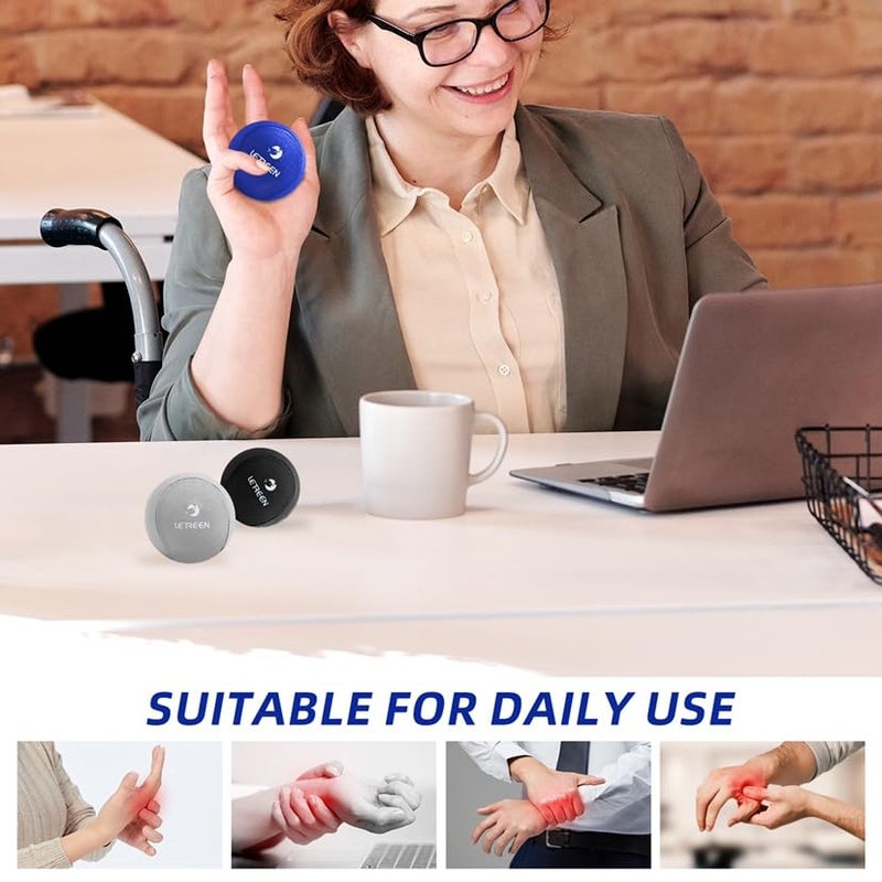 LETREEN Stress Ball, Tri-Density Stress Balls for Adults & Grip Strengthening, Squeeze Balls for Hand Therapy, Squishy Stress Ball, Hand Strengthener Ball, Hand Balls for Therapy - Image 5