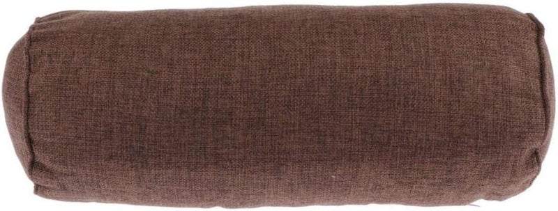 klarako Full Round Bolster Pillow Cushion for Massage Table  Linen Yoga Bolster, 15.7inch Long & 5.9 Dia.  Coffee - Image 2