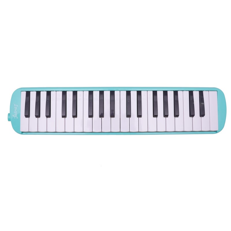 Juarez 37 Key Melodica JMLD37GR Musical Instrument Soprano Air Piano Keyboard Pianica with Carrying Bag, 1 Soft Long Tube, 1 Mouthpiece, Wipe Cloth, Green - Image 2