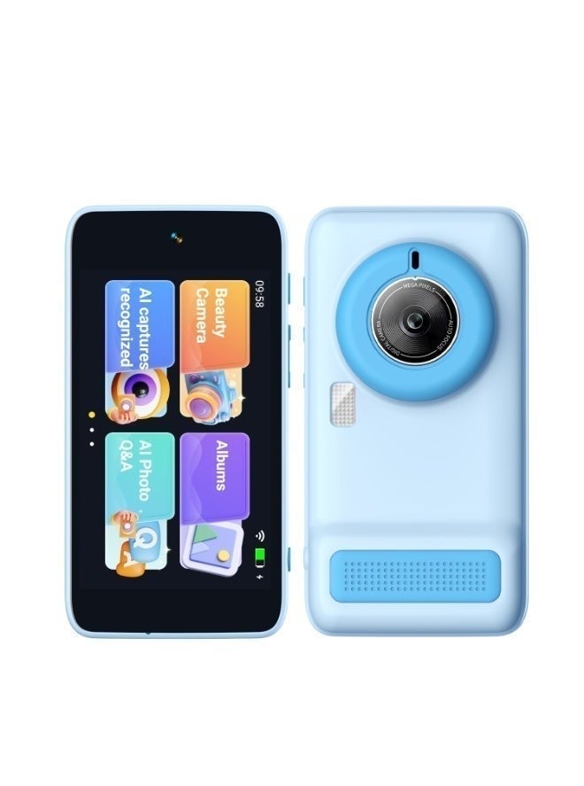 NEXORX Snap Buddy Kids AI Camera – Smart Digital Camera for Kids with AI Recognition, Photo-to-Text, Learning Games, Dual Camera, Fun Filters & Educational Features – Perfect Gift for Boys & Girls Blue - Image 1