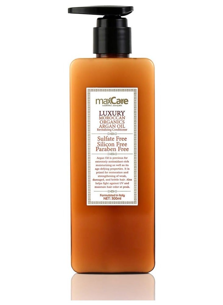 Maxcare Max Care Moroccan Argan Oil Organic Hair Conditioner Sulfate Free Best Deep Moisturizing for Dry Hair Repairs Damaged Hair Safe for Color Treated Hair 300ml - Image 1