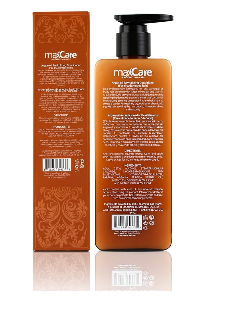 Maxcare Max Care Moroccan Argan Oil Organic Hair Conditioner Sulfate Free Best Deep Moisturizing for Dry Hair Repairs Damaged Hair Safe for Color Treated Hair 300ml - Image 3