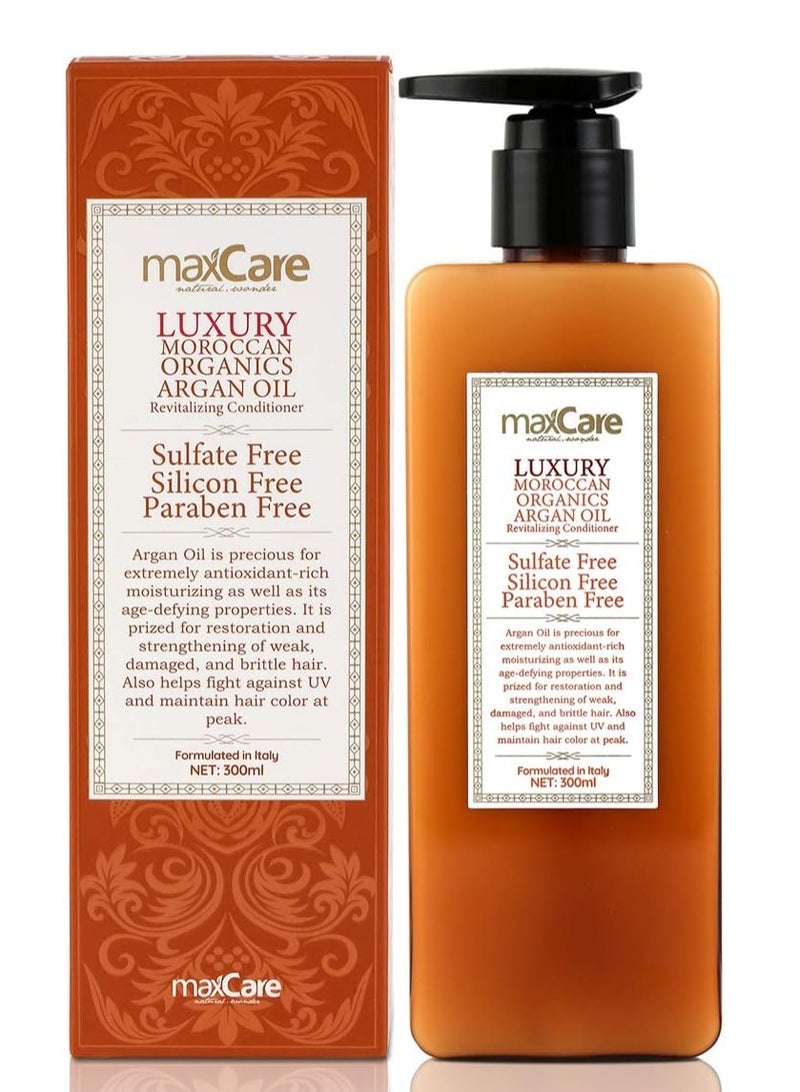 Maxcare Max Care Moroccan Argan Oil Organic Hair Conditioner Sulfate Free Best Deep Moisturizing for Dry Hair Repairs Damaged Hair Safe for Color Treated Hair 300ml - Image 4