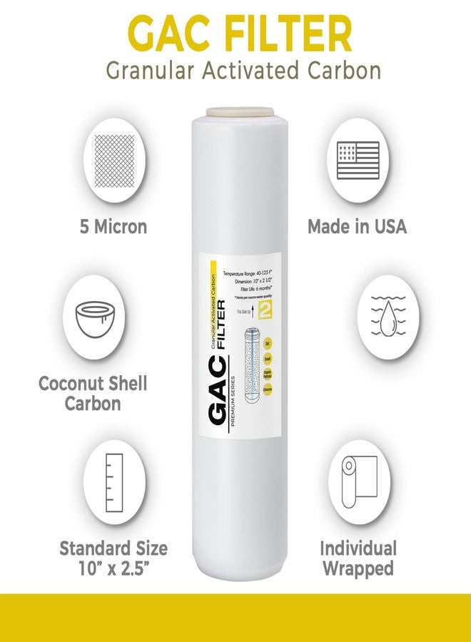 iSpring FG15US Premium Universal High Capacity GAC Granular Activated Carbon Filter Replacement Cartridge for Reverse Osmosis RO and Under Sink Water Filtration Systems, 10" x 2.5", Made in USA - Image 2
