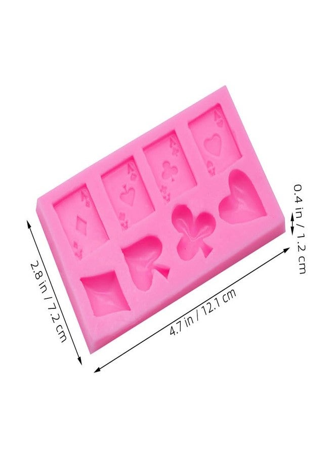 GRIRIW Poker Baking Mold Silicone Candy Mold for Diy Cake Decoration and Chocolate Making Multi-Use Fondant 4.76X2.83X0.47 Inches for Home Kitchen - Image 2