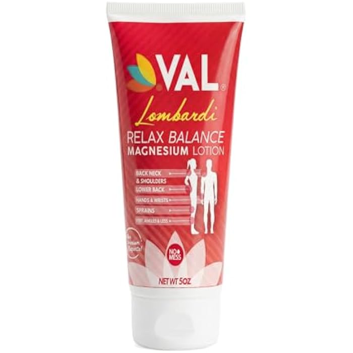 VAL Lombardi Relax Balance Magnesium Lotion | Arnica, Camphor & Menthol | Fast Relief for Joints, Muscles, Back, Shoulders, Feet | Non-Greasy | 5oz - Image 1