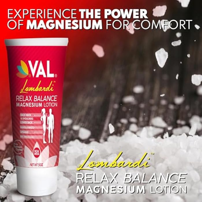 VAL Lombardi Relax Balance Magnesium Lotion | Arnica, Camphor & Menthol | Fast Relief for Joints, Muscles, Back, Shoulders, Feet | Non-Greasy | 5oz - Image 3