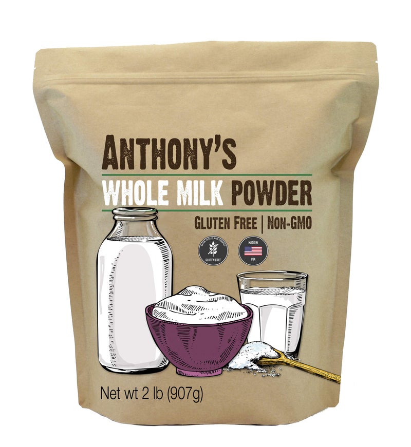Anthony's Whole Milk Powder, 2 lb, Gluten Free, Non GMO, Made in USA - Image 1