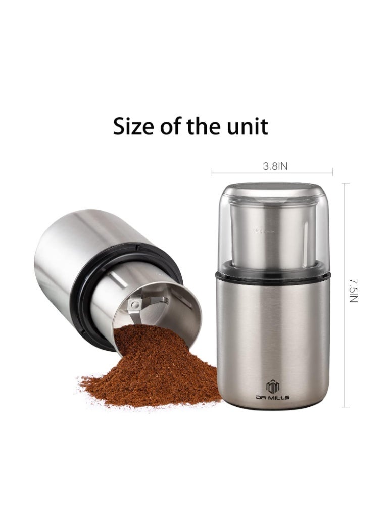DR MILLS DM-7452 Electric Dried Spice and Coffee Grinder, Grinder and chopper,detachable cup, Dishwasher safe, Blade & cup made with SUS304 stainless steel - Image 3