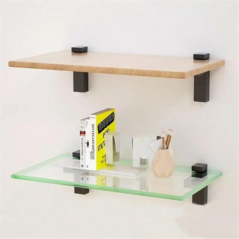 Glass Clamp Bracket 4pcs Frameless Cabinet Door Clip Shelf Holder Style 7 - Image 5