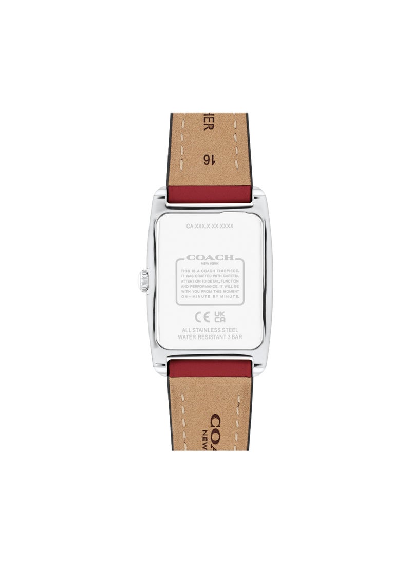COACH Rectangle Analog Women's White Case Watch - 14504310  - Image 3