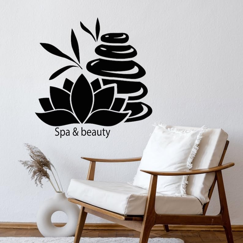 SnappySticker SnappySticker Lotus Wall Sticker PVC Vinyl Easy to Stick 27 X 27 
