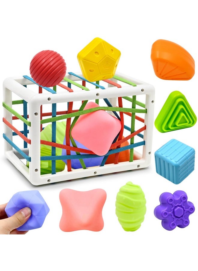 AiTuiTui - Montessori Baby Toys For 1 Year Old Boy Girl Gifts, Shape Sorter Baby Toys 6 12 18 Months Early Learning Sensory Bin With 3 Soft Textured Balls, Toddlers Toy For Age 1 2 3 Autistic Children - Image 1