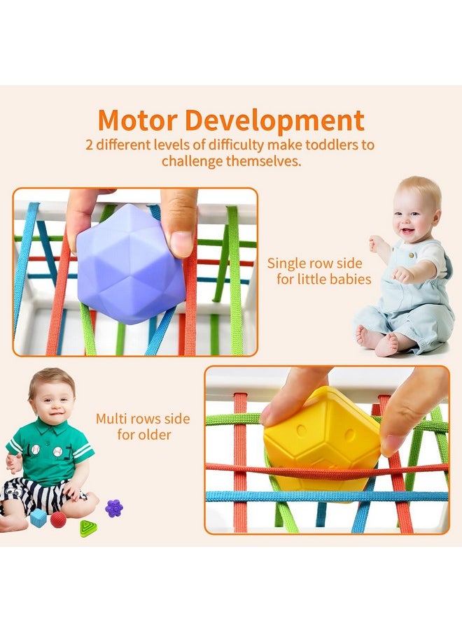AiTuiTui - Montessori Baby Toys For 1 Year Old Boy Girl Gifts, Shape Sorter Baby Toys 6 12 18 Months Early Learning Sensory Bin With 3 Soft Textured Balls, Toddlers Toy For Age 1 2 3 Autistic Children - Image 1