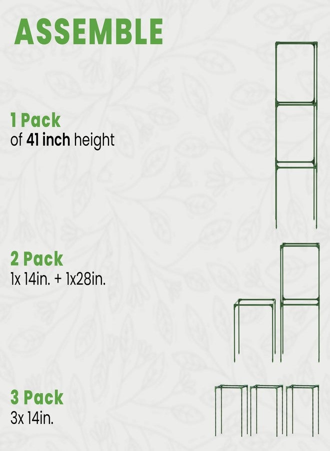 K-Brands Tomato Cage Square - Large Trellis Stakes and Plant Support Structures for Vegetables and Climbing Plants - Tall Tomato Cages for Garden, Pots, Raised Garden Bed Outdoor Supplies (1 Pack - Up to 41") - Image 3