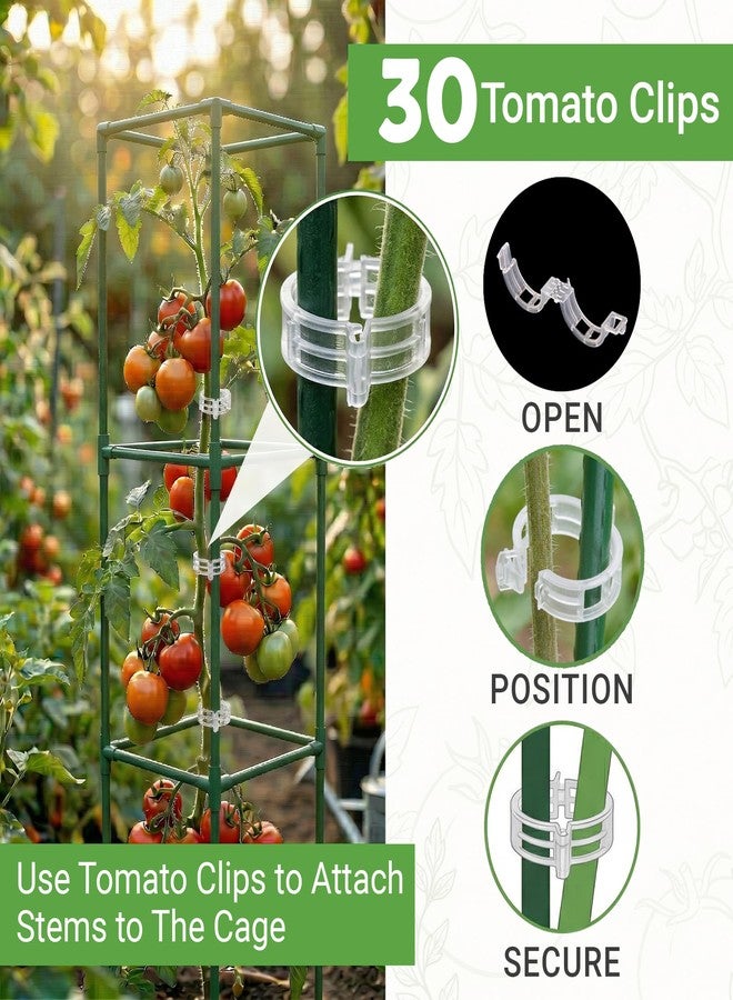 K-Brands Tomato Cage Square - Large Trellis Stakes and Plant Support Structures for Vegetables and Climbing Plants - Tall Tomato Cages for Garden, Pots, Raised Garden Bed Outdoor Supplies (1 Pack - Up to 41") - Image 5