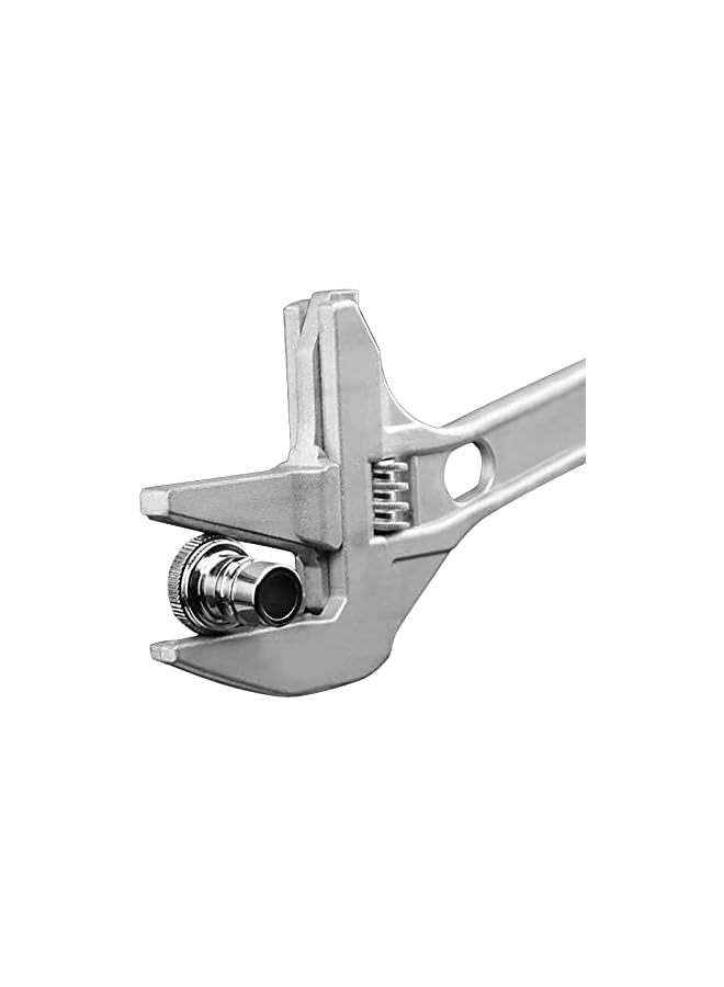 promass Adjustable Wrench – 6 to 68mm Wide Opening Jaws Adjustable Spanner with Short Handle – Aluminum Alloy Light Weight Plumbers Spanner Nut Key Hand Tool for Bathroom, Washbasin etc - Image 3