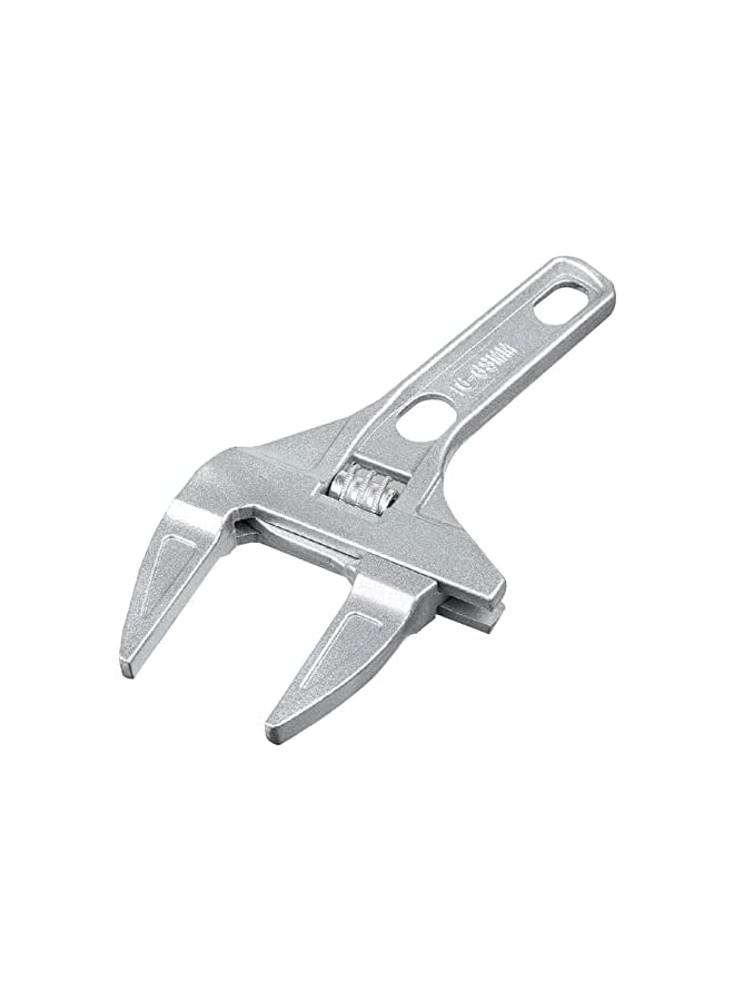 promass Adjustable Wrench – 6 to 68mm Wide Opening Jaws Adjustable Spanner with Short Handle – Aluminum Alloy Light Weight Plumbers Spanner Nut Key Hand Tool for Bathroom, Washbasin etc - Image 2