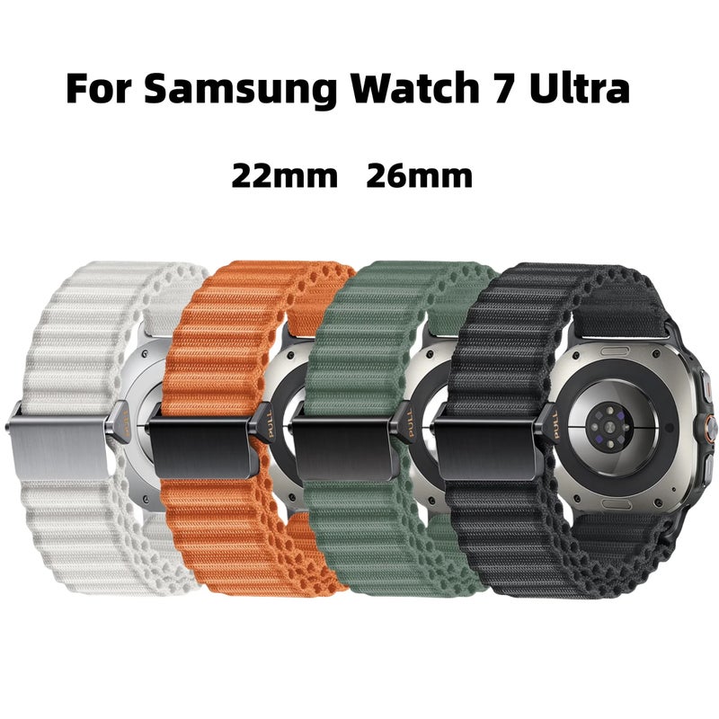 Y&D Samsung Galaxy Watch 7 Ultra 47mm Strap: 22mm 26mm Nylon Trail Wide Off-Road Sport Watch Band - Replace Your Watch Strap - Image 3