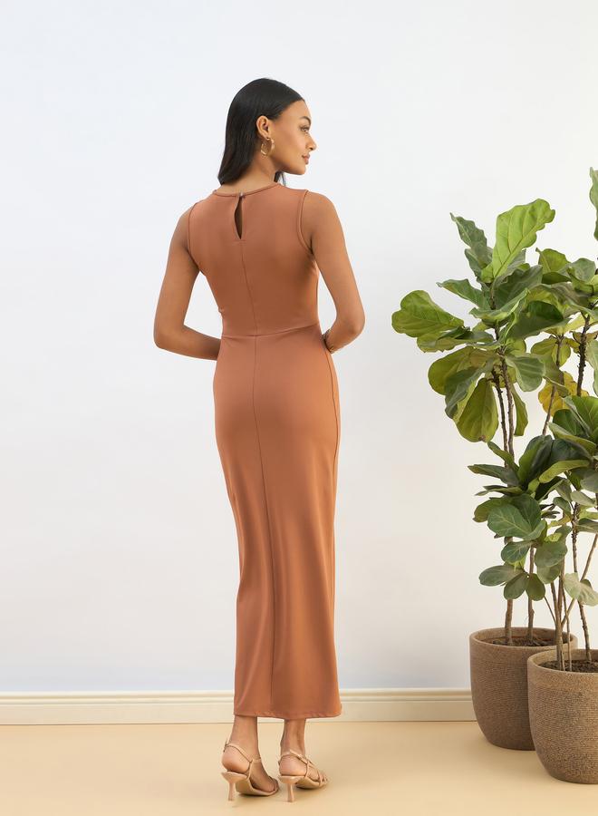 ساسافراس فستان ميدي ضيق بدون أكمام - Image 5