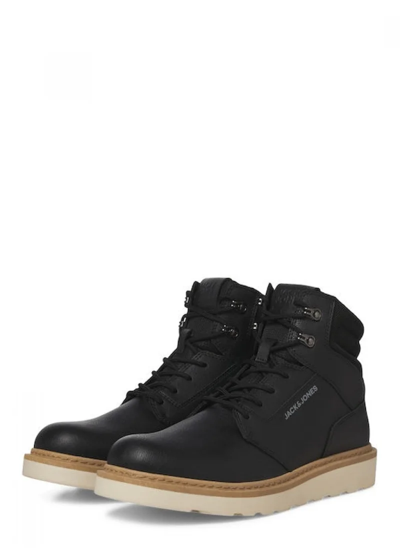 جاك اند جونز Logo Lace Up Boots